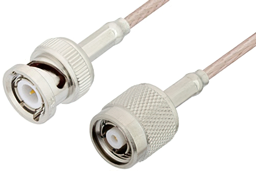 Reverse Polarity TNC Male to BNC Male Cable 24 Inch Length Using RG316 Coax