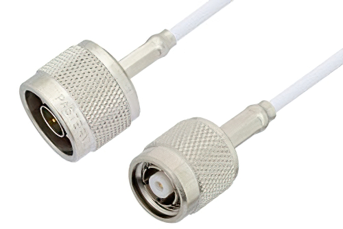 N Male to Reverse Polarity TNC Male Cable 24 Inch Length Using RG188 Coax