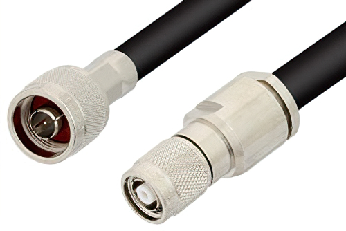 N Male to Reverse Polarity TNC Male Cable 24 Inch Length Using PE-B405 Coax