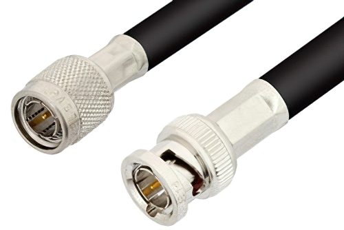 75 Ohm TNC Male to 75 Ohm BNC Male Cable Using 75 Ohm RG6 Coax