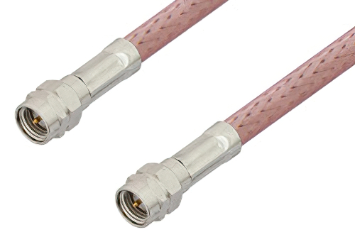 Reverse Thread SMA Male to Reverse Thread SMA Male Cable 24 Inch Length Using RG142 Coax