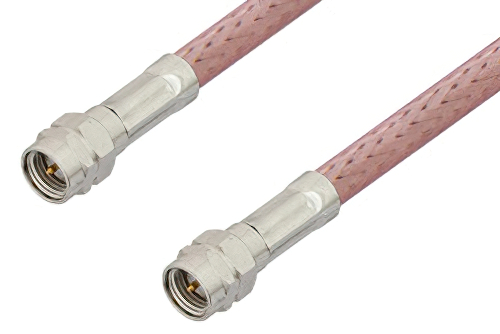 Reverse Thread SMA Male to Reverse Thread SMA Male Cable 24 Inch Length Using RG142 Coax, RoHS