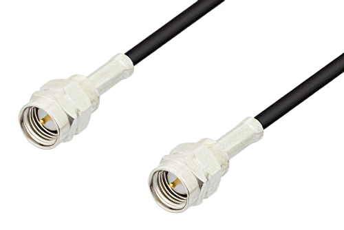 Reverse Thread SMA Male to Reverse Thread SMA Male Cable 12 Inch Length Using RG174 Coax