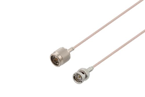 75 Ohm TNC Male to 75 Ohm BNC Male Cable 72 Inch Length Using 75 Ohm RG179 Coax