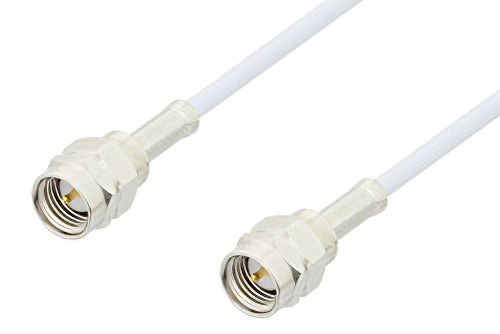 Reverse Thread SMA Male to Reverse Thread SMA Male Cable 12 Inch Length Using RG188 Coax, RoHS