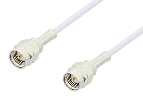 Reverse Thread SMA Male to Reverse Thread SMA Male Cable Using RG188 Coax, RoHS