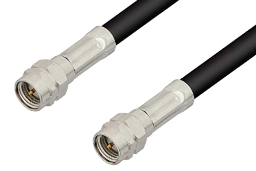 Reverse Thread SMA Male to Reverse Thread SMA Male Cable 12 Inch Length Using RG223 Coax, RoHS