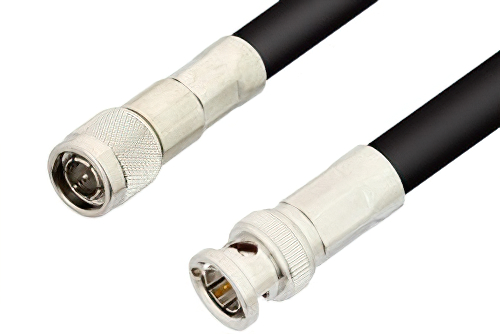 75 Ohm TNC Male to 75 Ohm BNC Male Cable Using 75 Ohm RG216 Coax , LF Solder