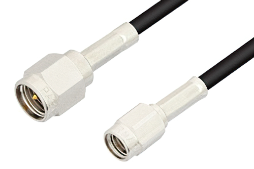 SMA Male to SSMA Male Cable 6 Inch Length Using RG174 Coax, RoHS