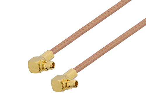 MMCX Plug Right Angle to MMCX Plug Right Angle Cable Using RG178 Coax with 270 Deg. Clock
