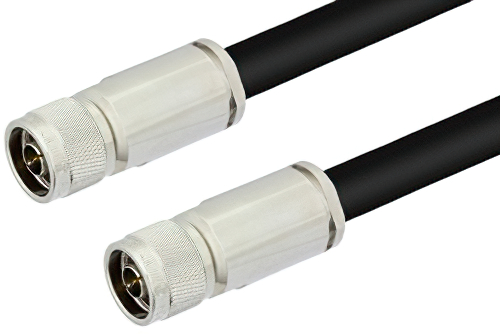 N Male to N Male Cable 12 Inch Length Using PE-C500 Coax