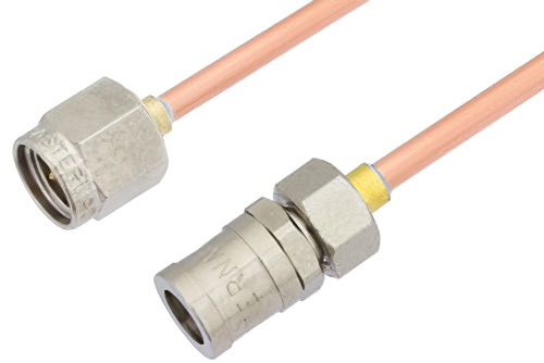 SMA Male to SMB Plug Cable 12 Inch Length Using RG405 Coax