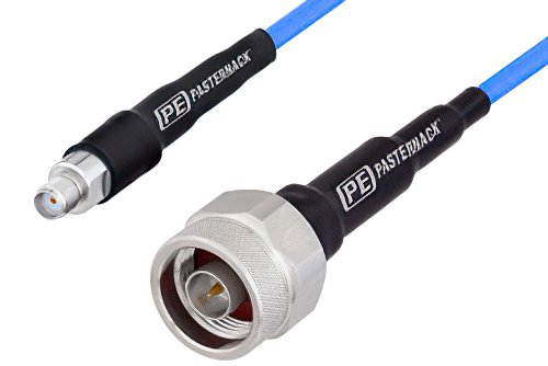 SMA Female to N Male Precision Cable 72 Inch Length Using PE-P141 Coax, RoHS