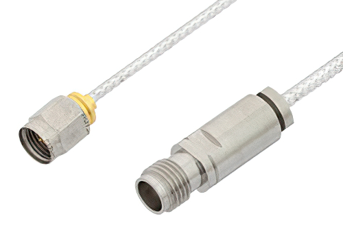 2.4mm Male to 2.4mm Female Cable 6 Inch Length Using PE-SR405FL Coax