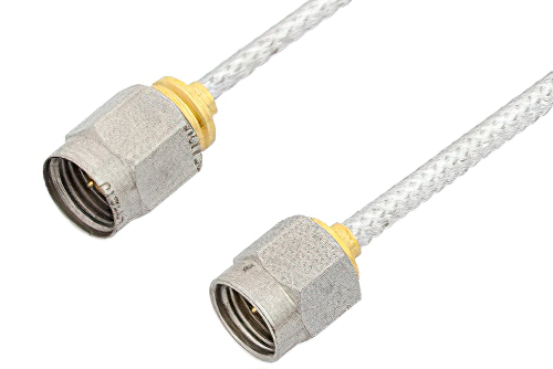 2.92mm Male to 2.4mm Male Cable 24 Inch Length Using PE-SR405FL Coax, RoHS