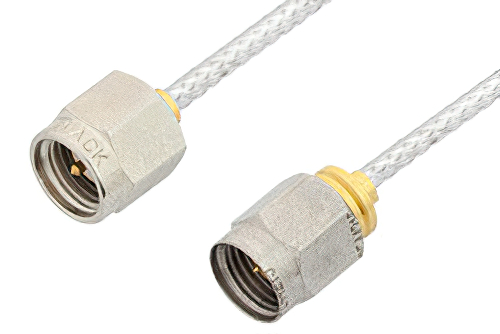 SMA Male to 2.4mm Male Cable 60 Inch Length Using PE-SR405FL Coax