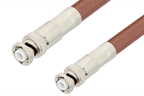 MHV Male to MHV Male Cable 24 Inch Length Using RG393 Coax, RoHS