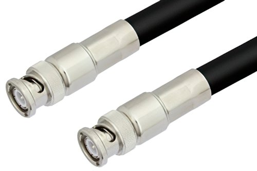 BNC Male to BNC Male Cable Using PE-C400 Coax, LF Solder