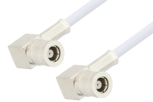 SMB Plug Right Angle to SMB Plug Right Angle Cable 12 Inch Length Using RG188 Coax
