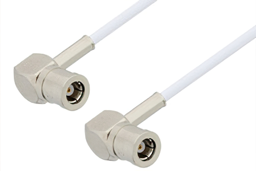 SMB Plug Right Angle to SMB Plug Right Angle Cable 24 Inch Length Using RG196 Coax