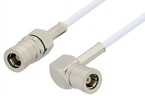 SMB Plug to SMB Plug Right Angle Cable 48 Inch Length Using RG196 Coax