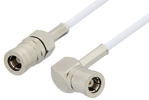 SMB Plug to SMB Plug Right Angle Cable 60 Inch Length Using RG196 Coax