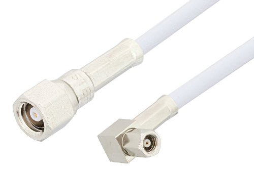 SMC Plug to SMC Plug Right Angle Cable 12 Inch Length Using RG188 Coax