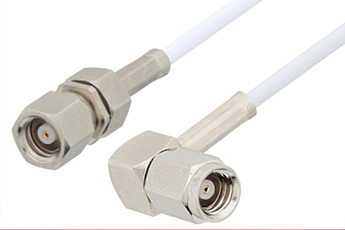 SMC Plug to SMC Plug Right Angle Cable Using RG196 Coax