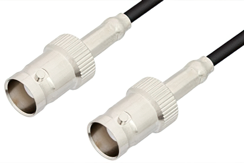 BNC Female to BNC Female Cable Using RG174 Coax, RoHS