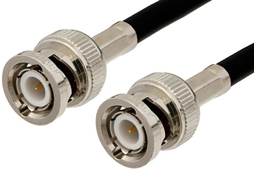 BNC Male to BNC Male Cable 24 Inch Length Using PE-C195 Coax