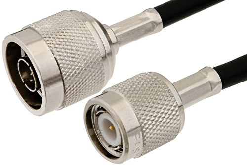 N Male to TNC Male Cable 60 Inch Length Using PE-C200 Coax