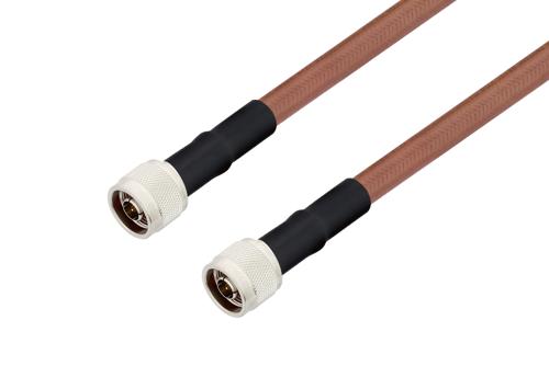 N Male to N Male Cable Using RG393 Coax with HeatShrink