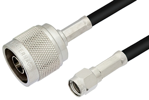 Reverse Polarity SMA Male to N Male Cable 60 Inch Length Using PE-C195 Coax