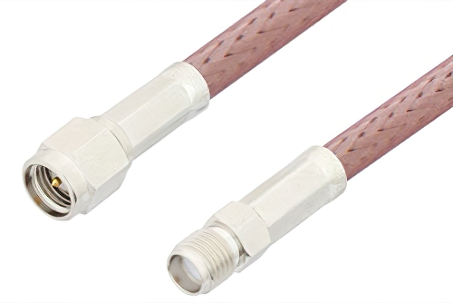 SMA Male to SMA Female Cable 6 Inch Length Using RG142 Coax