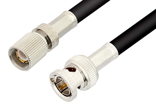 75 Ohm 1.6/5.6 Plug to 75 Ohm BNC Male Cable 48 Inch Length Using 75 Ohm RG59 Coax