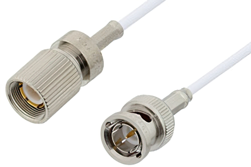 75 Ohm 1.6/5.6 Plug to 75 Ohm BNC Male Cable 60 Inch Length Using 75 Ohm RG187 Coax