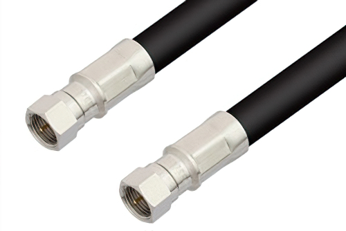 75 Ohm F Male to 75 Ohm F Male Cable Using 75 Ohm RG11 Coax, RoHS