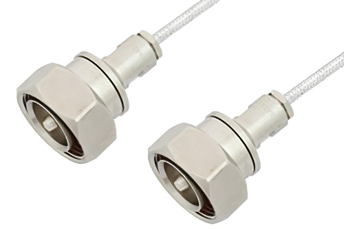7/16 DIN Male to 7/16 DIN Male Cable 60 Inch Length Using PE-SR402FL Coax