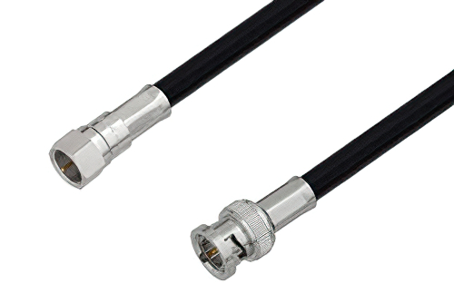 75 Ohm F Male to 75 Ohm BNC Male Cable 36 Inch Length Using 75 Ohm RG6-CATV Coax