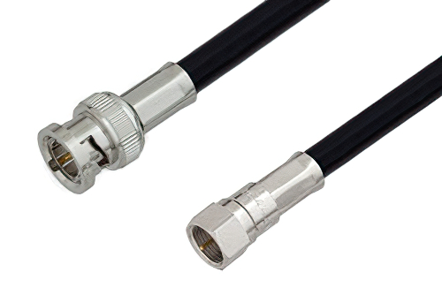 75 Ohm F Male to 75 Ohm BNC Male Cable Using 75 Ohm RG6-CATV Coax