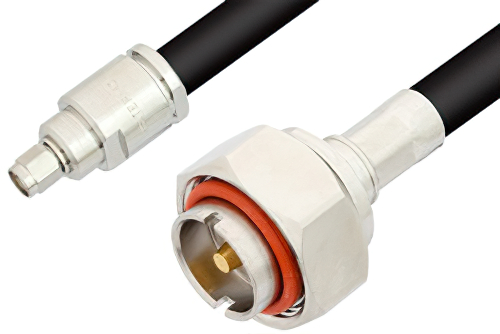 SMA Male to 7/16 DIN Male Cable 12 Inch Length Using RG8 Coax