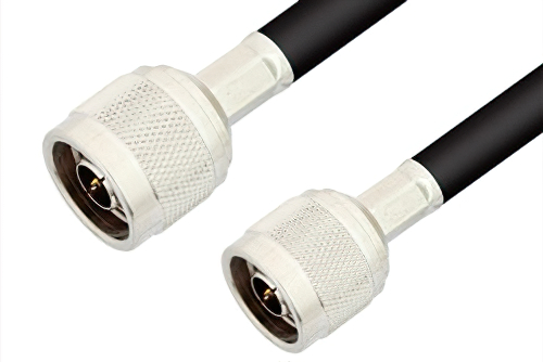 75 Ohm N Male to 75 Ohm N Male Cable 24 Inch Length Using 75 Ohm RG216 Coax