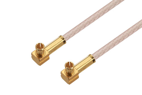 75 Ohm MCX Plug Right Angle to 75 Ohm MCX Plug Right Angle Cable Using 75 Ohm RG179 Coax