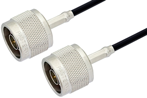 N Male to N Male Cable 24 Inch Length Using RG174 Coax