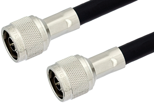N Male to N Male Cable Using PE-B400 Coax, LF Solder