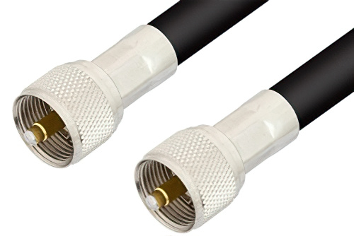 UHF Male to UHF Male Cable 24 Inch Length Using RG213 Coax