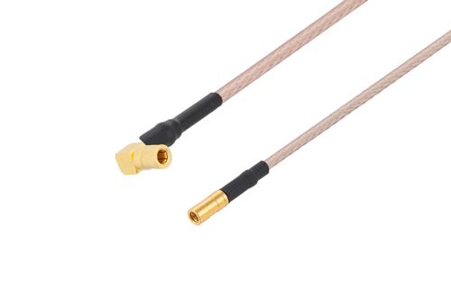 SSMB Plug Right Angle to SSMB Plug Cable Using RG316 Coax with HeatShrink