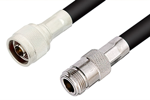 N Male to N Female Cable 72 Inch Length Using RG214 Coax, RoHS