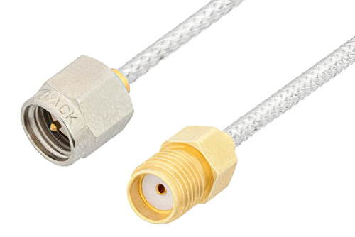 SMA Male to SMA Female Cable 6 Inch Length Using PE-SR405FL Coax