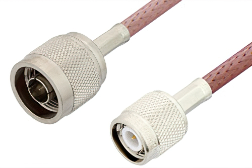 N Male to TNC Male Cable 48 Inch Length Using RG142 Coax
